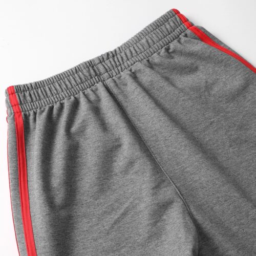 高中初中小学生秋装统一运动裤儿童校服长裤浅灰色红杠深灰色薄款 - 图1