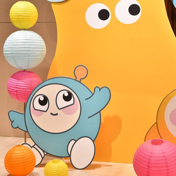 糖果色蛋仔派对生日男孩女孩背景冲鸭大蛋仔定制KT板餐厅酒店布置,淘宝优惠券,粉丝福利购,淘宝优惠卷