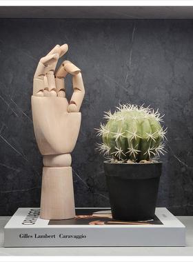 样板间现代简约客厅书房玄关家居轻奢烛台陶瓷玻璃道具摆件ZH2632