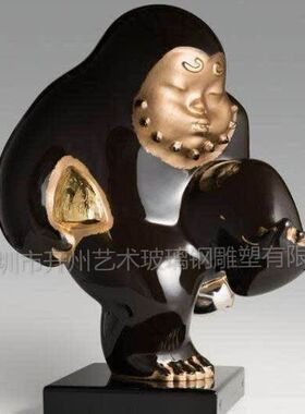 创意抽象雕塑艺术品摆件玻璃钢工艺品样板房售楼处大堂软装饰美陈