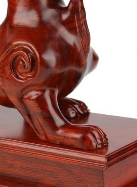 木雕貔貅摆件红木工艺品 实木质中式客厅办公室乔迁新居开业礼品