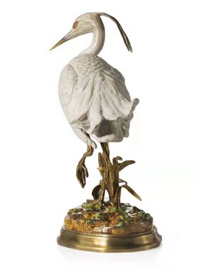 客厅富贵摆件欧式陶瓷手工艺术动物工艺品装饰仙鹤桌面摆台1752