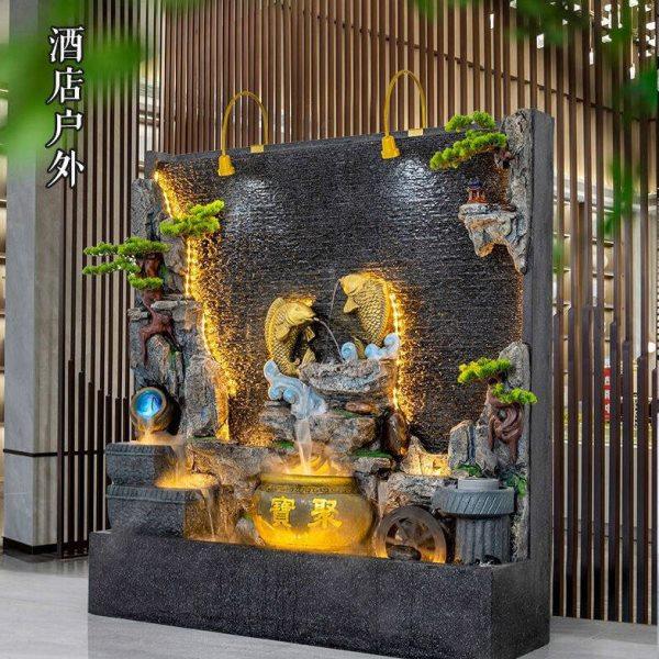 水幕墙假山喷泉流水屏风隔断户外装饰花园庭院造景酒店公司大摆件,淘宝优惠券,粉丝福利购,淘宝优惠卷