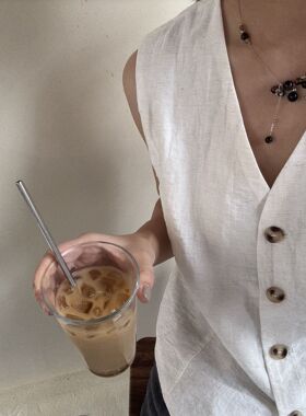 美拉德虎眼石项链冷淡风黑色蛇骨颈链个性时尚小众跨境爆款项链女