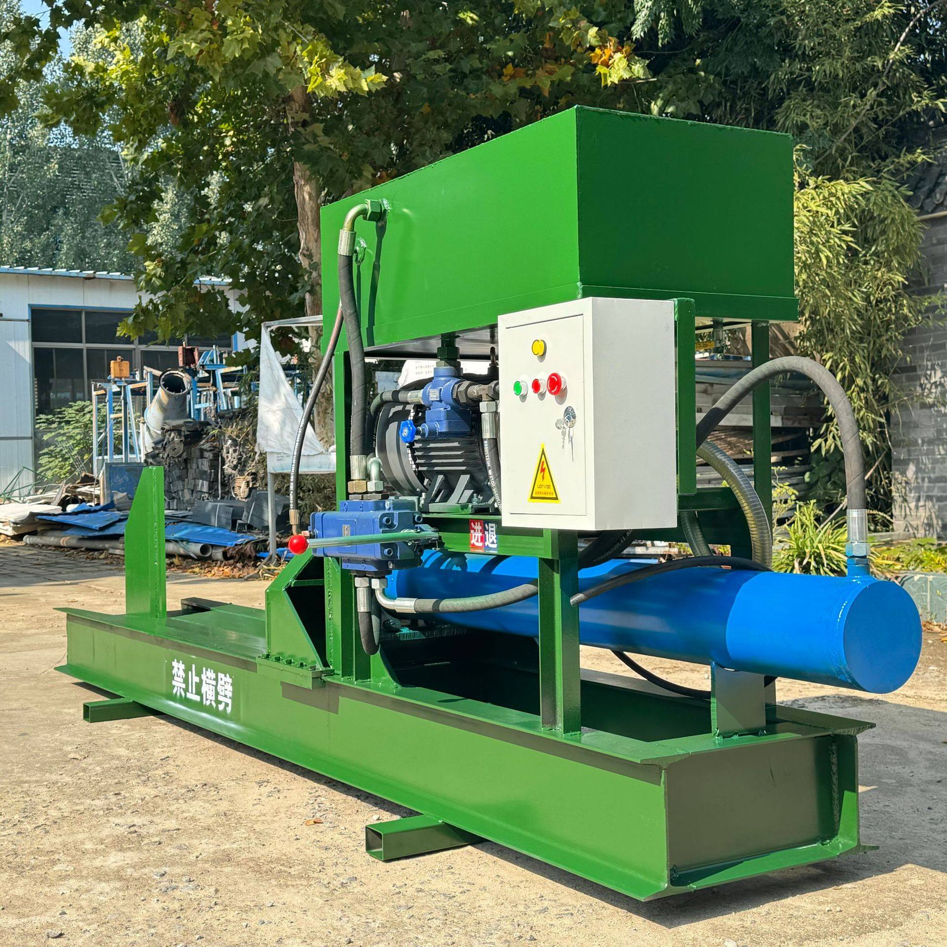 卧式半自动劈木机 大型60t压力破木机 90公分木材专用劈柴机,淘宝优惠券,粉丝福利购,淘宝优惠卷