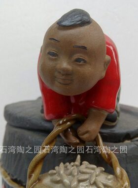 石湾公仔陶瓷家居装饰摆件客厅日常送礼人物桌面纯手工童趣常满