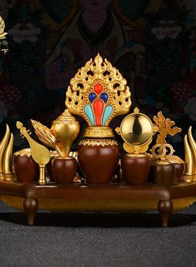 纯铜百宝座总集摆件慧宝摩尼宝百宝总集五妙欲供品居家供具用品