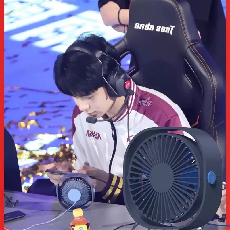迷你风扇USB和平精英赛事专用小风扇静音办公室桌上手机游戏散热 - 图0