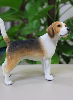 吉A厂家直销米格鲁比格犬仿真动物狗模型汽车摆件工艺品