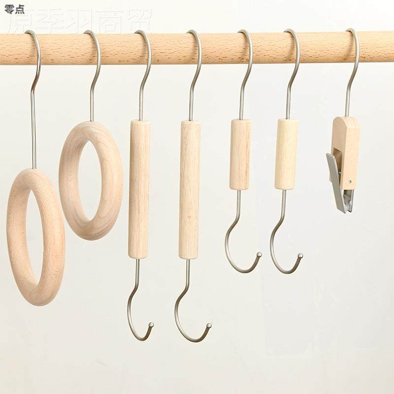 服UBF架装店实装木S钩服圆多功能创意圈衣架挂钩道具陈列衣子围巾,淘宝优惠券,粉丝福利购,淘宝优惠卷