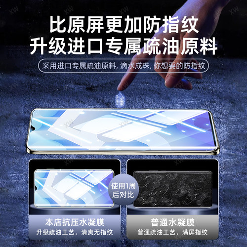 恭亚适用iqoou5手机膜iqu5e水凝膜u5x新款u3防窥膜u3x屏幕u3标准版保护u1贴膜u1x软膜全屏全覆盖护眼防摔防爆 - 图0