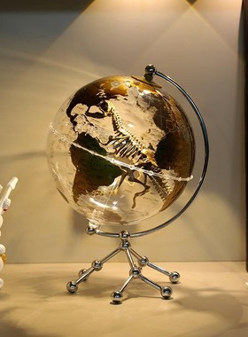 轻奢地球仪老板室装饰家居客厅桌面摆设