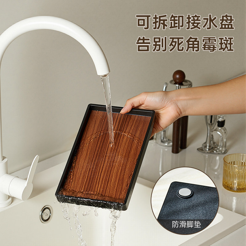 胡桃色杯架杯子沥水架餐桌台面水杯咖啡杯收纳架子餐边柜置物架,淘宝优惠券,粉丝福利购,淘宝优惠卷