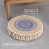 New ethnic style cotton thread tassel futon cushion round hand-woven meditation cushion Zen cushion bay window cushion c^