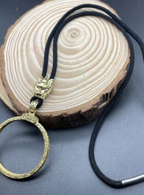 袁大头银元吊坠边框黄铜白铜款包边圈七钱二分龙洋坚实回纹卡扣