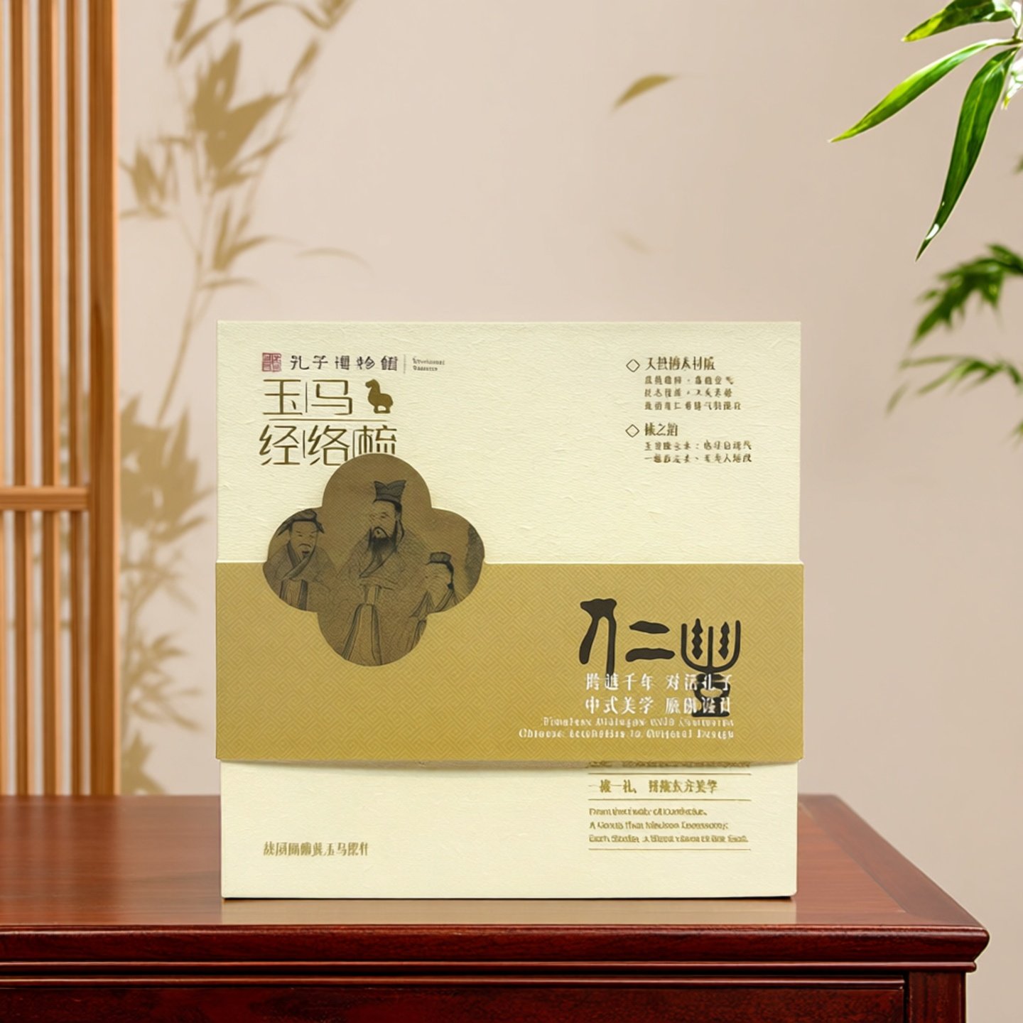 孔子博物馆文创 黄玉马经络梳马年新年礼物纪念品送朋友伴手礼