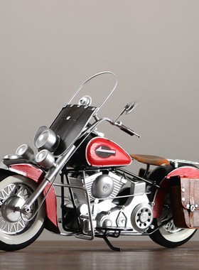 哈雷轻奢工业风模型男生办公室展示柜机械机车复古酒柜摆件