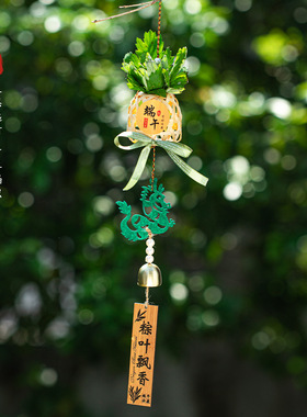 艾草香囊竹编挂饰手工diy材料包