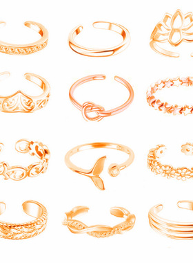 ins沙滩脚趾戒指轻奢高级感小众