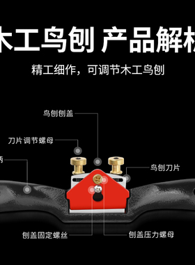 鸟刨木工修边刨刀手工刨手推刨子diy工具大全木匠手推刨木工刨子
