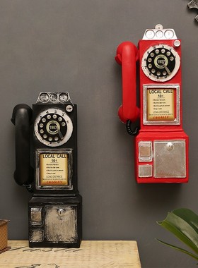 老式复古电话机摆件怀旧老物件仿真模型80年代座机咖啡厅装饰摆设