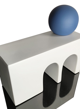 北欧酒柜陶瓷抽象建筑书靠摆x设创意极简客厅电视柜家居装饰品摆