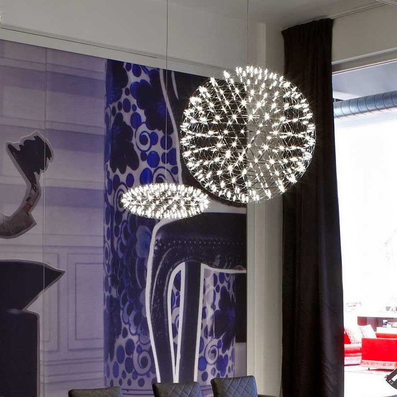 火花球吊灯店铺商用客厅餐厅创意个性蒲公英艺术椭圆飞碟烟花灯具,淘宝优惠券,粉丝福利购,淘宝优惠卷