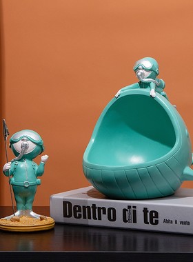 潜水员收纳盒便签夹年会t礼物夹子创意桌面摆件送男生同学毕业礼