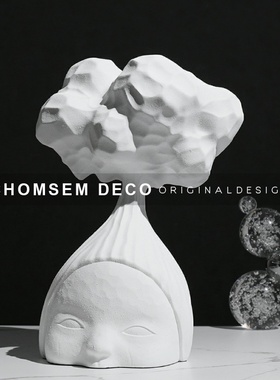 现代简约自然精灵卡通雕塑摆件样板房间售楼处书房U玄关柜桌面摆