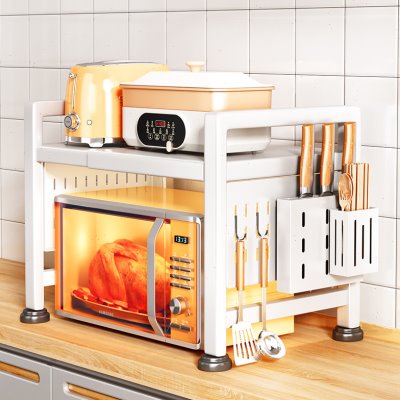 Hole board kitchen rack microwave oven shelf home desktop countertop rice cooker appliance storage bracket