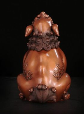 匠泽铜魂 紫铜朝天吼仿古香炉纯手工熏香炉家居创意香炉香道用品