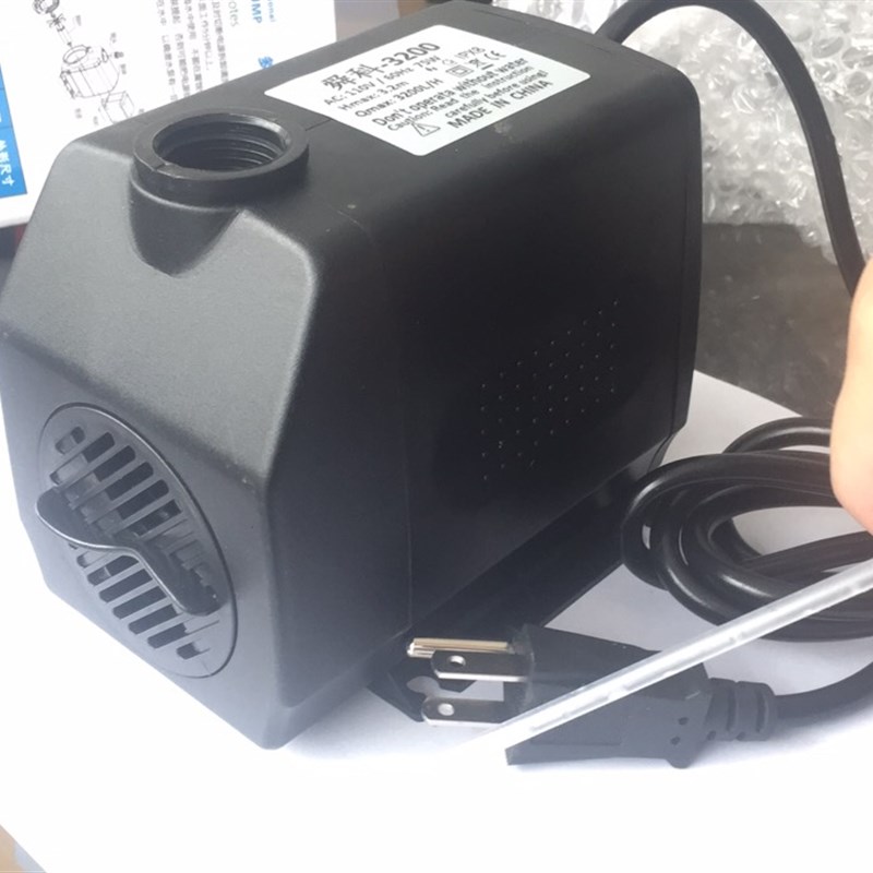 美标110V鱼缸水族假山喷泉水泵雕刻机激光机机械设备冷却抽潜水泵 - 图0