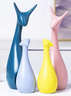 家居装饰品创意小摆件现代电视酒柜玄关客厅陶瓷简约房间书柜摆设