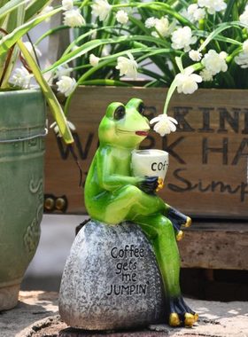 包邮庭院装饰青蛙摆件花园艺摆设树脂工艺品创意可爱卡通动物阳台