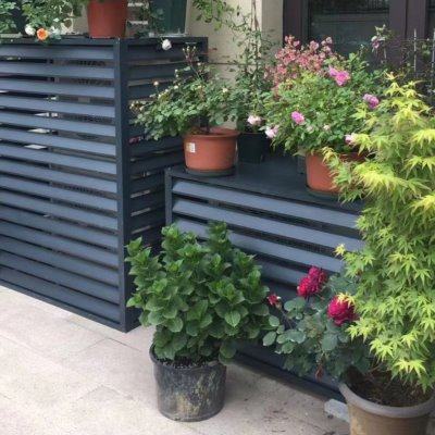 定制铝合金百叶窗防雨空调外机保护罩通风格栅网室外机防护栏厂家 - 图2