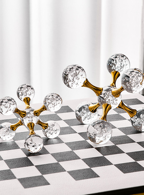 创意艺术水晶球轻奢高档家t居客厅玄关酒柜装饰品摆件现代桌面摆