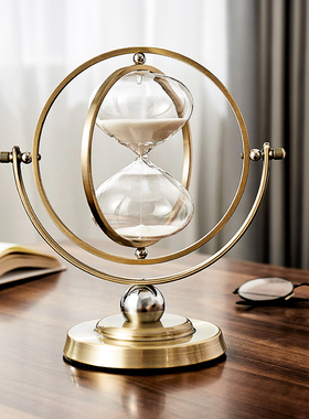 现代轻奢办公室桌面艺术沙漏摆件创意书房客M厅酒柜家居工艺装饰
