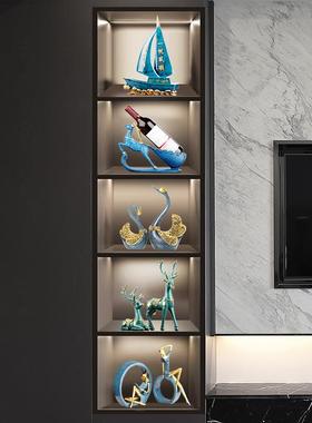 新房家居客厅装饰品摆件办公室工艺品招财电视酒柜红酒架轻奢高档