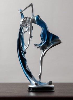 轻奢复古芭蕾舞女客厅电视柜摆设酒柜装饰品超市美陈工艺品摆件