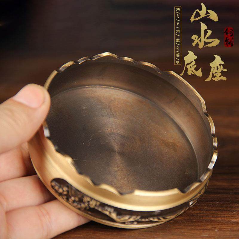 铜底座摆件山水铜底座文昌塔葫芦香炉铜底座摆件底座,淘宝优惠券,粉丝福利购,淘宝优惠卷