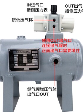 气动增压阀VBA10A-02GN气动加压VBA20A-03气体增压泵缸VBAT05/10