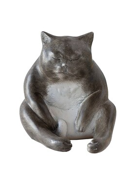 古铜官 铜猫桌面摆件家居玄关办公桌博古架装饰品文创礼品艺术品