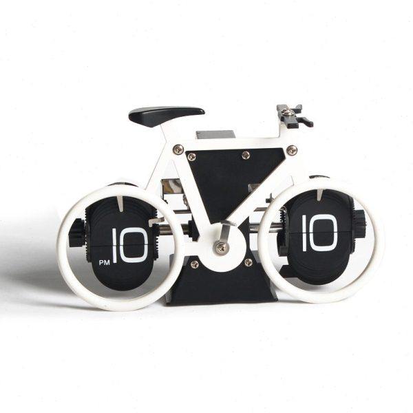 创意自行车翻页钟创意趣味桌面座钟新屋乔迁个性家用摆件装饰品,淘宝优惠券,粉丝福利购,淘宝优惠卷