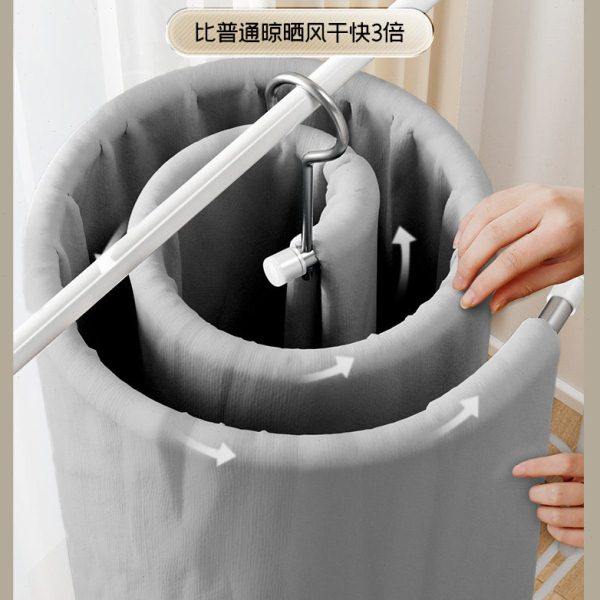 不锈钢晒被子神器螺旋式晾衣架阳台家用大圆形旋转挂凉晒床单被罩,淘宝优惠券,粉丝福利购,淘宝优惠卷