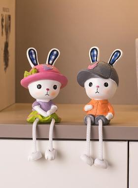 家居置物架书架吊脚娃娃装饰品小摆设创意女孩房间电视柜酒柜摆件