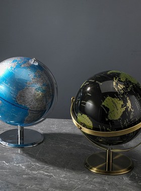 北欧高档地球仪小摆件小号客厅酒柜办F公室书房桌面家居装饰品礼