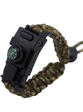 户外伞绳刀野营手链求生多用途伞绳火H刀极限生存荒野冒险登山取