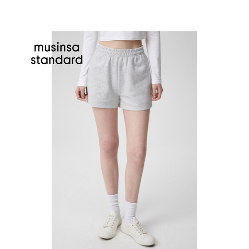 韩国26新品女士经典双层针织运动短款卫裤MUSINSA STANDARD - 图2