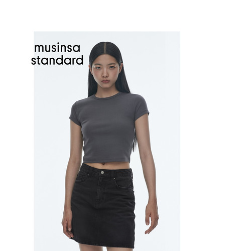 韩国26春季女士时尚简约短袖T恤MUSINSA STANDARD - 图1