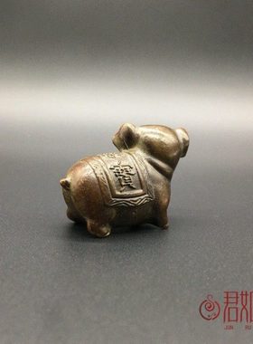 包浆合金十二生肖小猪金猪摆件 实心福猪把件可爱小猪小摆件